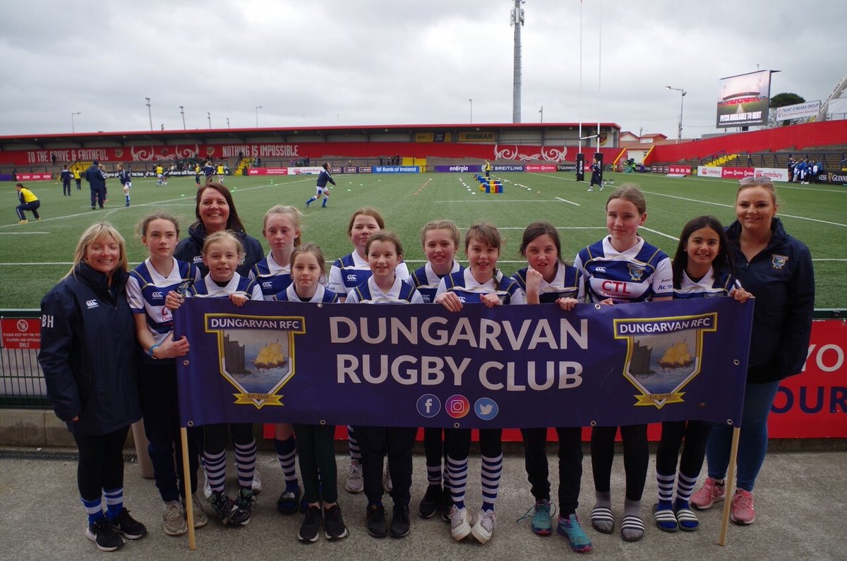 DungarvanRFC's tweet photo. Girls Rugby!!!!   ‘Give It A Try’ like our U12s below who had a great season playing rugby, attending Girls Munster Rugby blitzes and making new friends. Contact Rachel O’Connell at 087 6259446 or email womensofficer@dungarvanrugby.ie. Monday 2nd May 6.30-7.30pm 7-15 year olds 🏉 https://t.co/qr5I39aEka