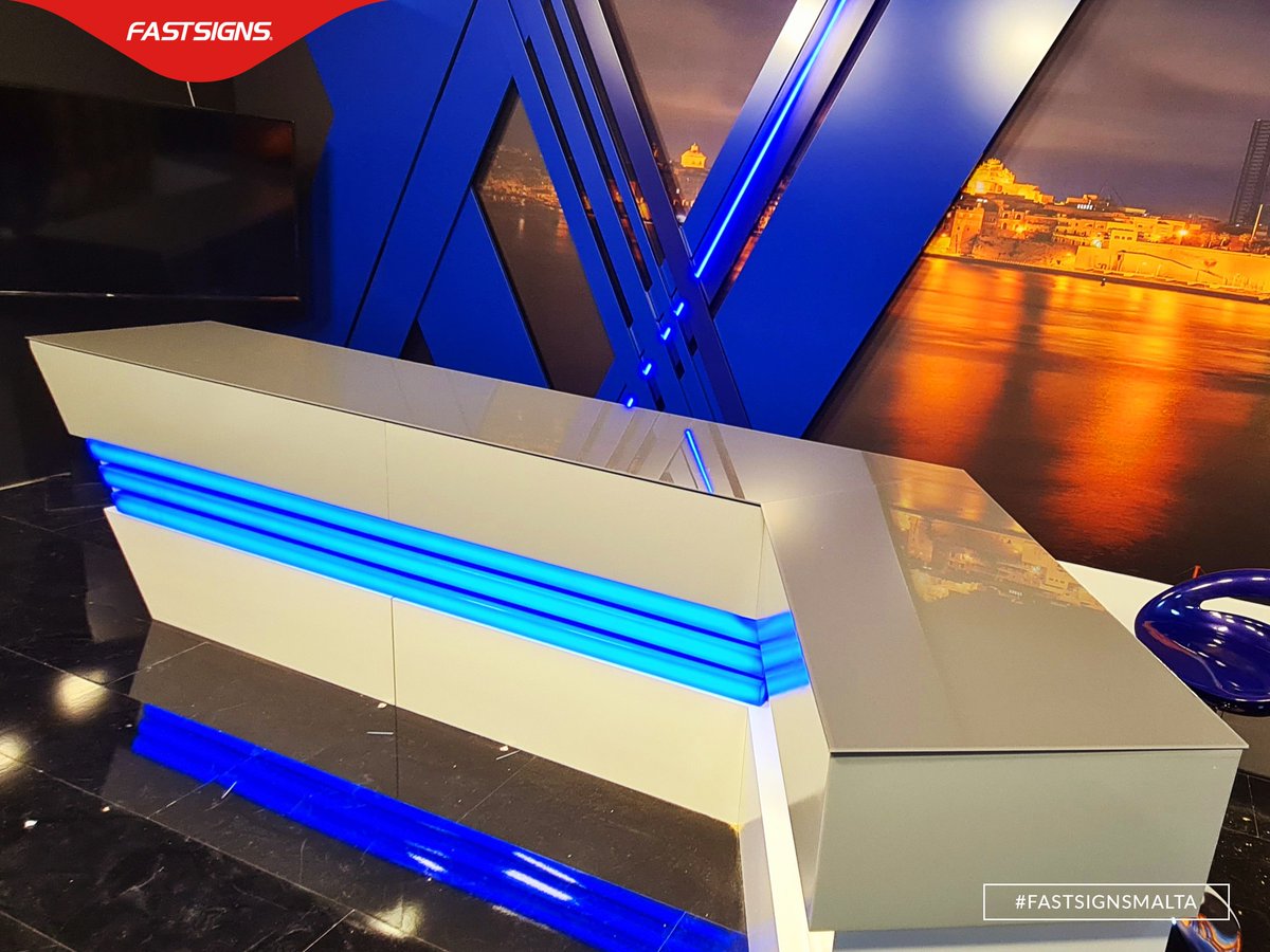Studio set, from concept design to manufacturing, produced for the local current affairs TV programme XTRA.
#FastsignsDidIt #MakeYourStatement #AFamalcoCompany #XTRA #MaJharesLejnWiccHadd #Murals #Neon #ACP
