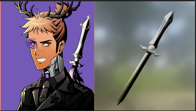 Made Izanagi's  sword in blender😅
<a href="/MetakamiNFT/">METAKAMI™</a> #METAKAMIFanArt