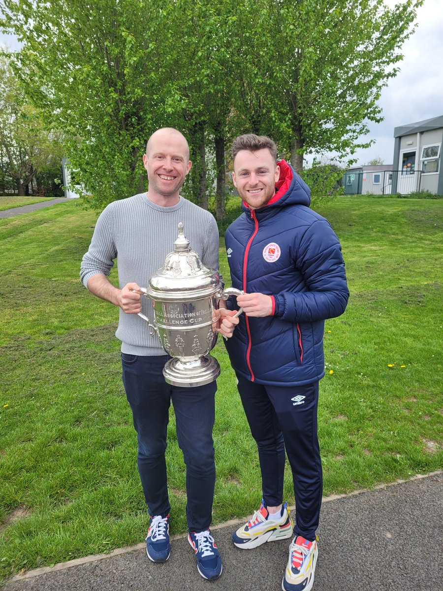 We were delighted to welcome our past pupil and <a href="/stpatsfc/">St Patrick's Athletic FC</a> player Jason Mc Clelland with the #FAI cup. Jason scored a penalty in the Cup Final to help secure a great win for #Pats