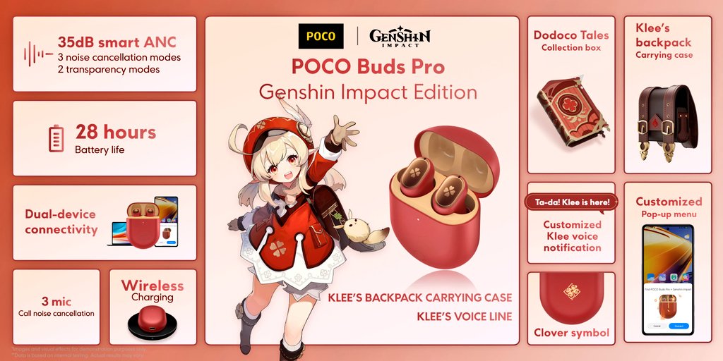 POCO F4 GT, POCO Buds Pro Genshin Impact Edition and POCO Watch