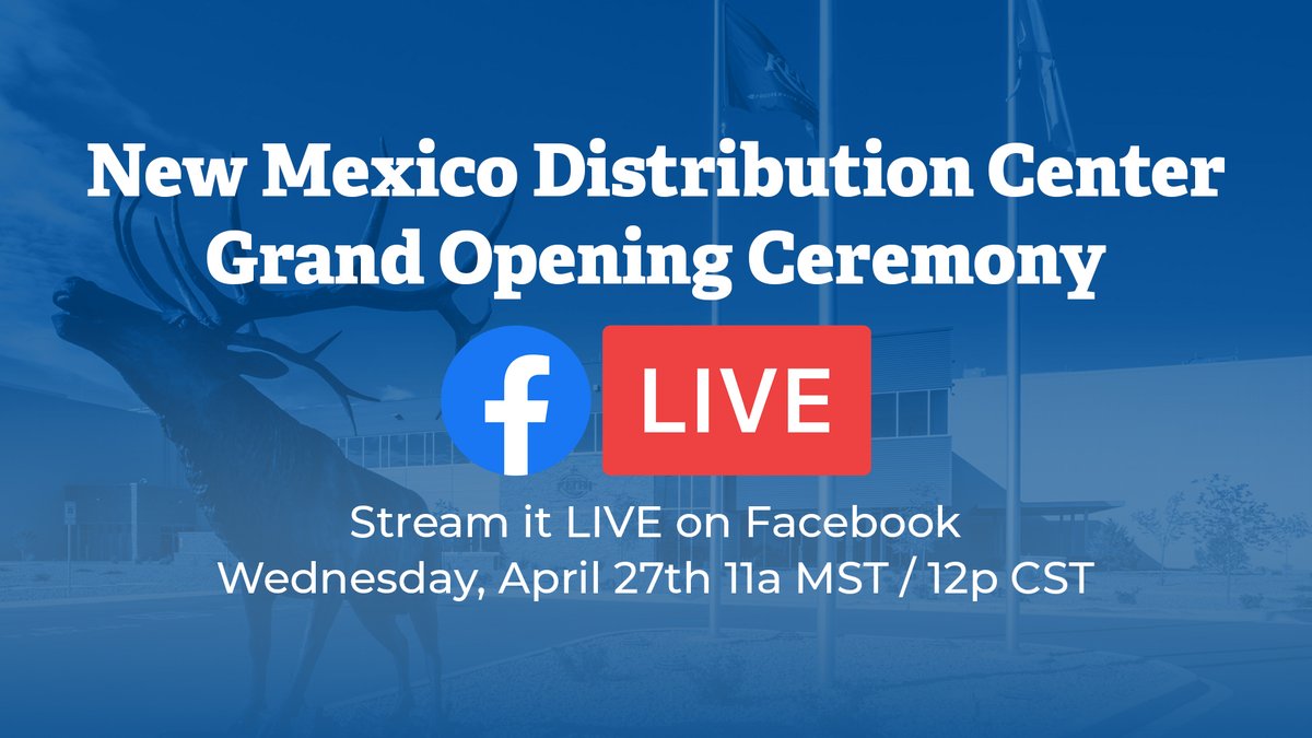 Join us this tomorrow at 11a MST / 12p CST  for the grand opening ceremony of our New Mexico Distribution Center. You can watch the live stream here: facebook.com/BenEKeithFoods/