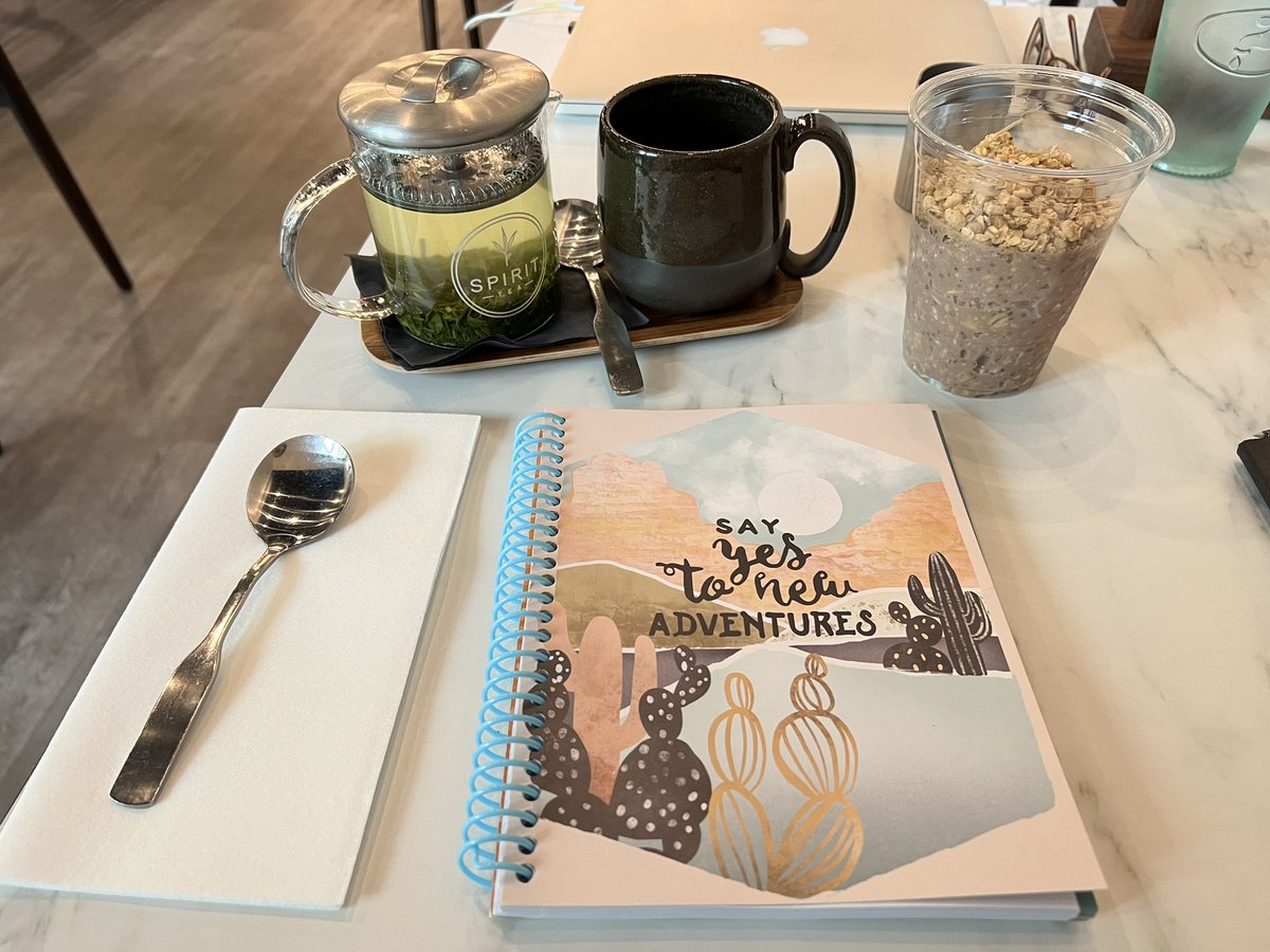 BethTerrence's tweet photo. My day is getting much better! Settling in to do some #writing and some #brainstorming at @InGranoBakesMD! Spirit green tea and overnight oats to get me nourished and centered. #annapolis #cafe #localeats #coffee #tea #bakery #GoodVibes #CSA #creativekitchen https://t.co/3v0YtQeXhZ