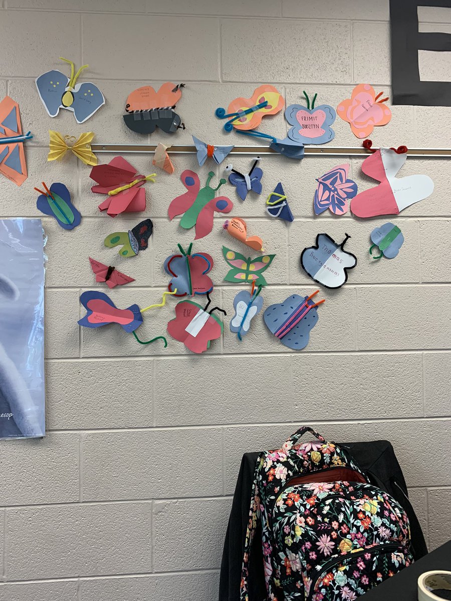 AliKranz's tweet photo. Juniors and their Holocaust Butterfly project while reading Night https://t.co/AcM2aFHuNV