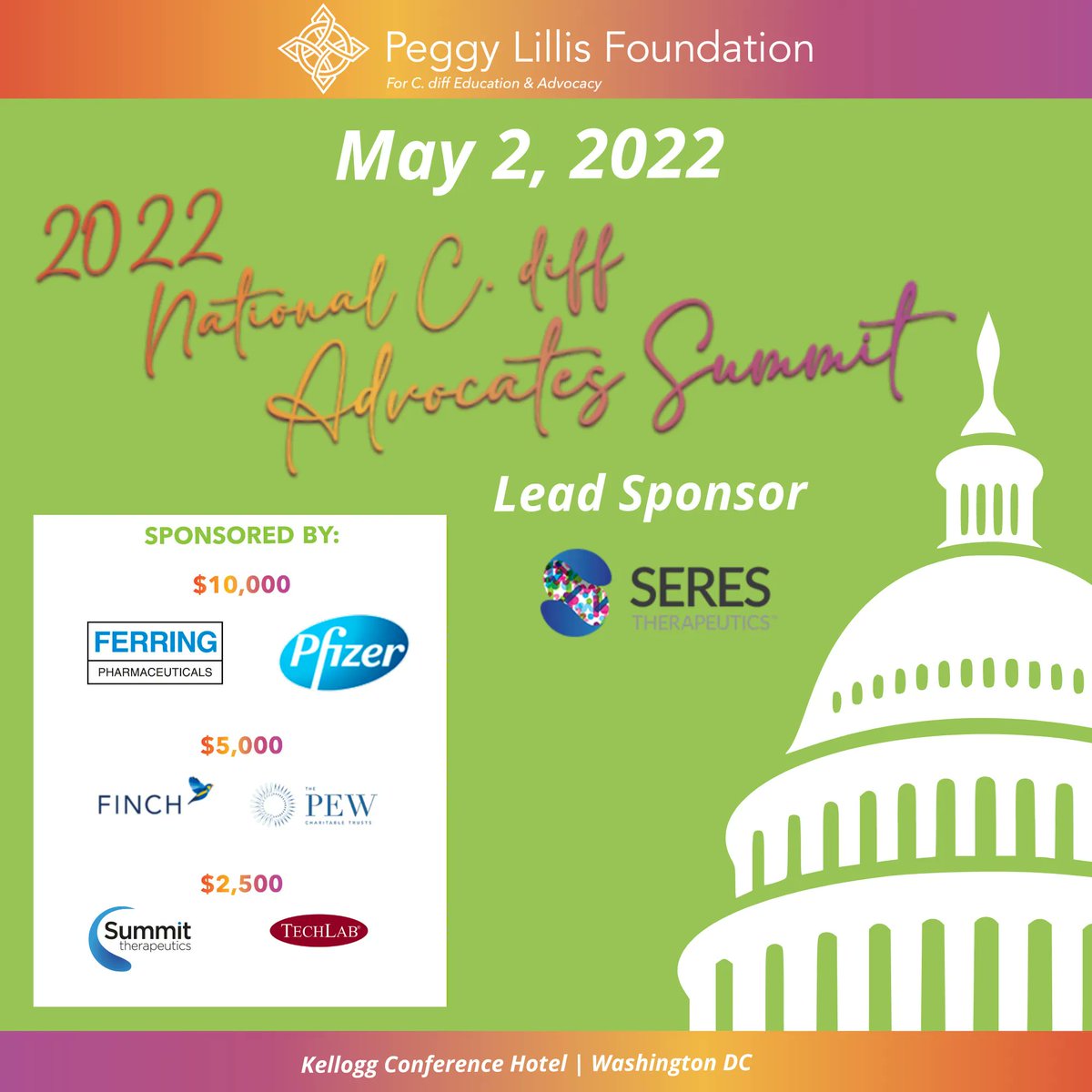 PeggyFund's tweet photo. The 2022 National C. diff Advocacy Summit is just around the corner! Our Summit is the largest gathering of C. diff advocates and our allies in the country. Registration is free and easy, just click here ๐ https://t.co/NCUVEL10TB #cdiff #cdifficile #cdiffsummit #idtwitter https://t.co/gHINSk5it7