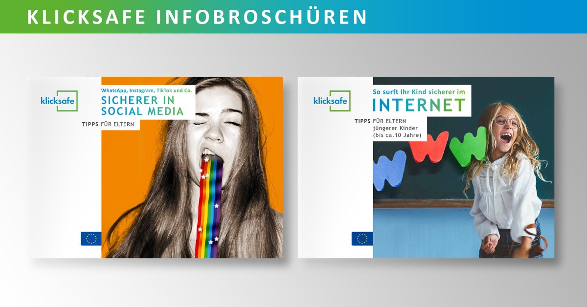 Immer wieder ist man als Elternteil bei der #Medienerziehung in einer schwierigen Lage. Mit unseren wieder bestellbaren Infobroschüren unterstützen wir dabei, einen guten Mittelweg zwischen Schutz und digitaler Teilhabe zu finden.

klicksafe.de/news/infobrosc…