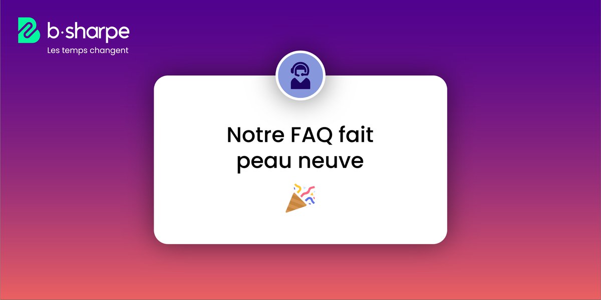bSharpeSA's tweet photo. Nouveau look pour notre FAQ !

Une #FAQ bien construite est bénéfique tant pour l'entreprise que pour le client, surtout quand on y ajoute des supers vidéos tutos qui vous accompagnent dans toutes vos démarches
N'est-ce pas ? 🤓
https://t.co/BbpbBaH0u0 https://t.co/ta1nW8NuGl
