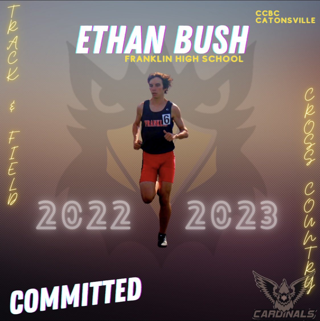 CCBCCardsSports's tweet photo. CCBC Catonsville is excited to welcome @Indiansfhs middle distance runner, Ethan Bush, to the cardinals program next fall for T&amp;F and XC!! #GoCardinals#trackandfield#Committed @BCPSAthletics @BCPSSportsScene @BaltCoSunSports https://t.co/cCpF1jx0tO