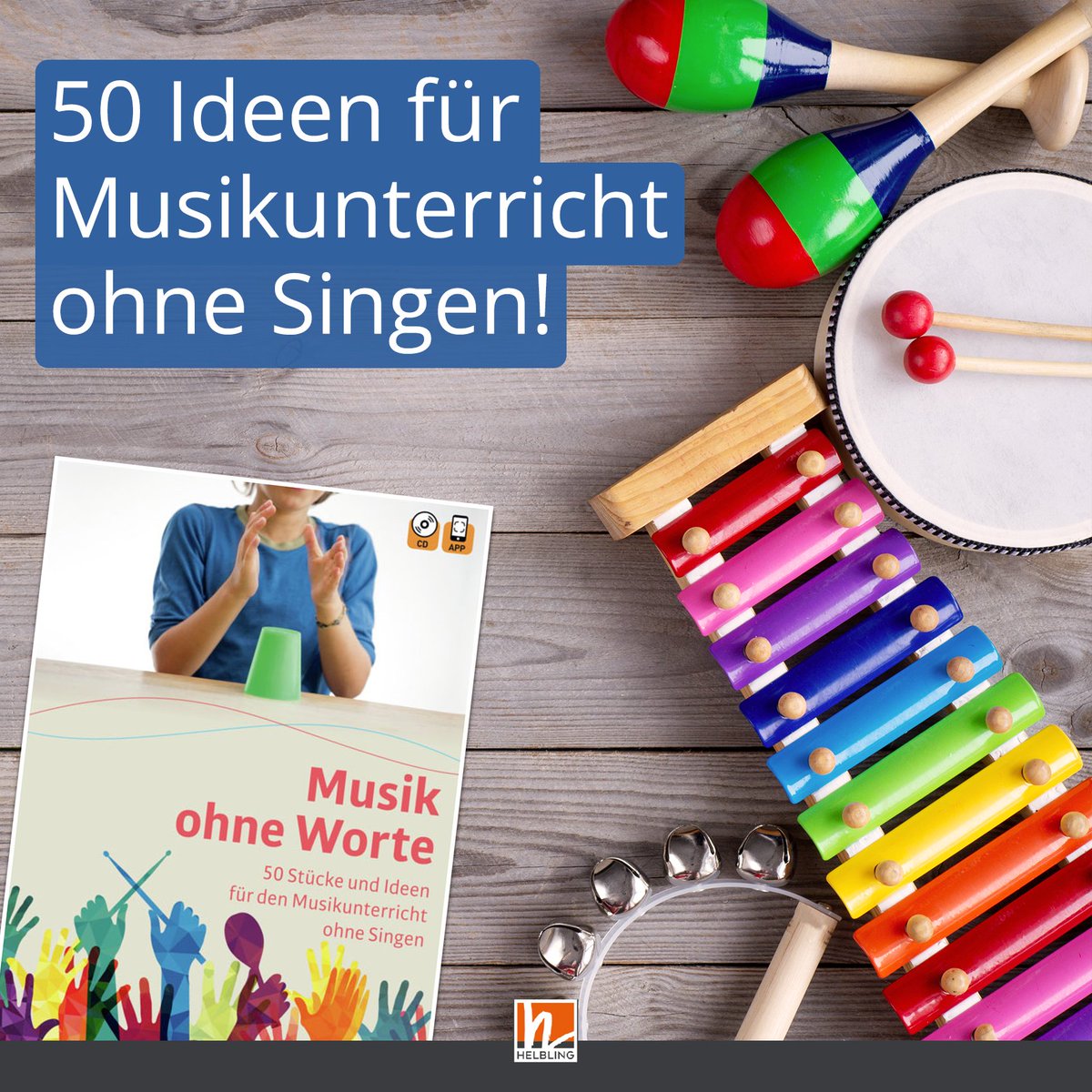 helbling_at's tweet photo. Könntet ihr ein bisschen Inspiration gebrauchen, wie ihr den Musikunterricht auch ohne Singen gestalten könnt? In "Musik ohne Worte" findet ihr 50 Spielstücke und Ideen, die leicht umzusetzen sind: https://t.co/5sKVq9hu4B 🎶🥁

#helbling #musikpädagogik #rhythmus #musikunterricht https://t.co/m30ewQFU2L