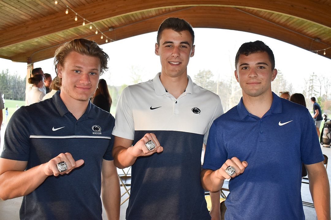 PennStateMSOC's tweet photo. Champions has a nice ring to it 💍🏆

#WeAre https://t.co/LhpPNfyLks