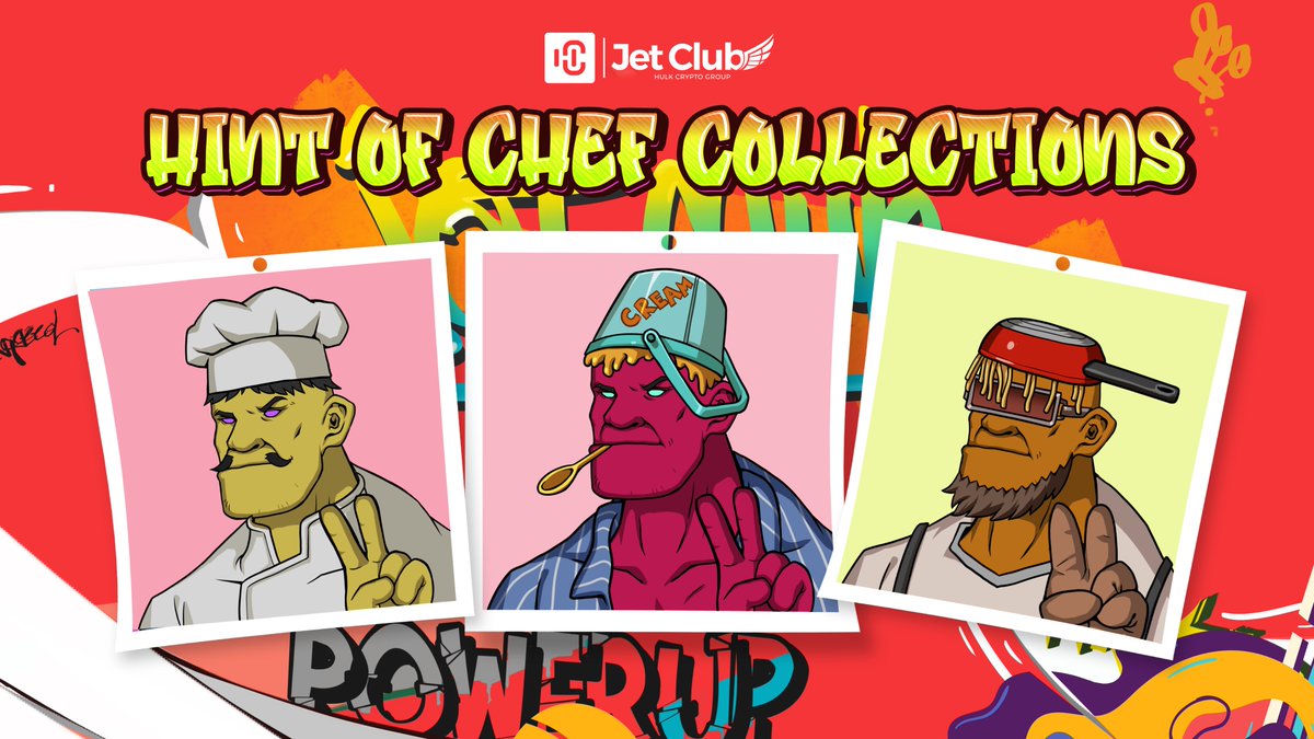 JetClub_NFT's tweet photo. ✨ Welcome to Jet Club Chef Collections!  Immerse yourself into an experience like no other, blending 💪 Superhero and 🥘 Kitchen themes.

Don't miss anything about what's coming ... 👀
#Jetclub #NFT https://t.co/Q8IPscVI3v
