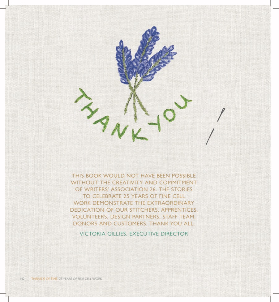 Our book is out today! It’s been a labour of love working with Victoria and the <a href="/finecellwork/">Fine Cell Work</a> team. #ThreadsofTime writing from the charity’s supporters <a href="/isabella_tree/">Isabella Tree</a> <a href="/Tracy_Chevalier/">Tracy_Chevalier</a> <a href="/estherfreudrite/">Esther Freud</a> Louis de Bernières and 26’s members. tinyurl.com/2p8m2j47  #FineCellWork25