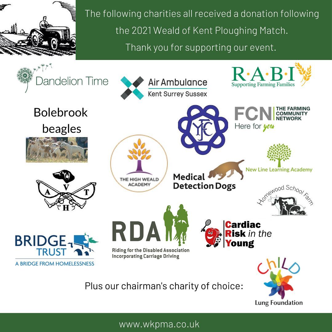 Did you know the proceeds from our event go to charity and last year we raised £6,000 shared amongst the following charities.