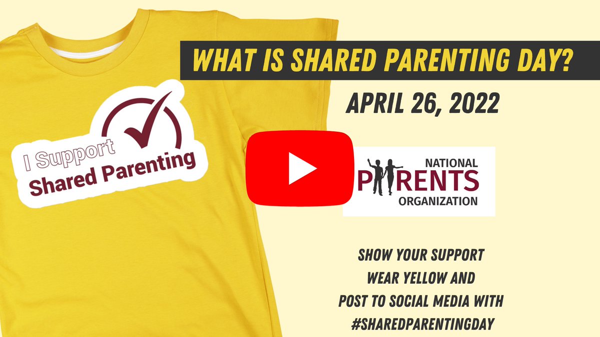 NatlParentsOrg's tweet photo. Every year on April 26 we celebrate because several states have proclaimed it as "Shared Parenting Day"! This year wear yellow and tag a picture of yourself on social media using the hashtag #sharedparentingday! https://t.co/x2VF2QTZvP https://t.co/xIogyHOnw8