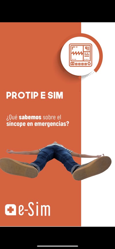 ¡Alerta de nuevo post!

¿Quieres repasar acerca de síncope?

Ingresa al link: instagram.com/tv/Cc0K7rkAxCF…

#eSIM #FOAMed
#EmergencyMedicine