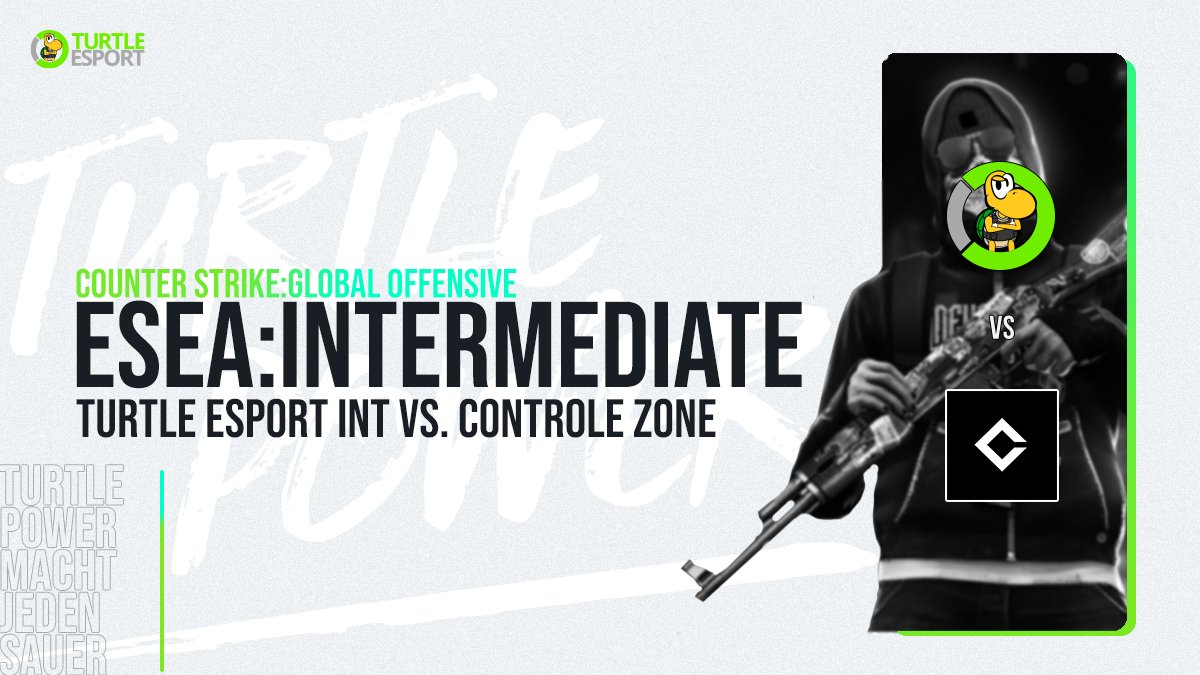 Unser International Team bestreitet heute ab 22:00 Uhr ihr erstes Match in der ESEA:Intermediate Liga.
vs. 🇫🇷 ControleZone.
Good Luck 💚🐢
-----
Our International Team will play their first match in the ESEA:Intermediate League today at 22:00.
vs. 🇫🇷 ControlZone.
Good Luck 💚🐢