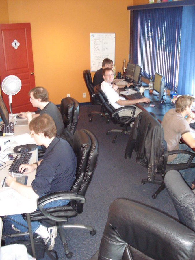 Club Penguin staff in the office, circa. 2006.