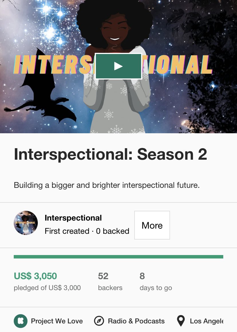 Hi Everyone! The Kickstarter is FULLY FUNDED!! THANK YOU! THANK YOU! THANK YOU! Thank you to everyone who liked, listened, shared and supported the little podcast that could! It means the world to me!! If you still want to support, there are 8 days to go!! kickstarter.com/projects/inter…
