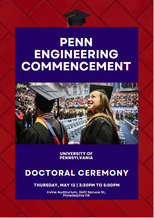 PennEngGrad's tweet photo. Graduation is almost here! 🎓
@PennEngineers @pennbioeng @MSEatPenn @UPennSinghNano @PennEngOnline 

Doctoral Ceremony - May 12th at Irvine Auditorium
Master's Ceremony - May 13th at The Palestra

#PennEngGrad #PennEngineeringProud https://t.co/FWjFUlfIWt