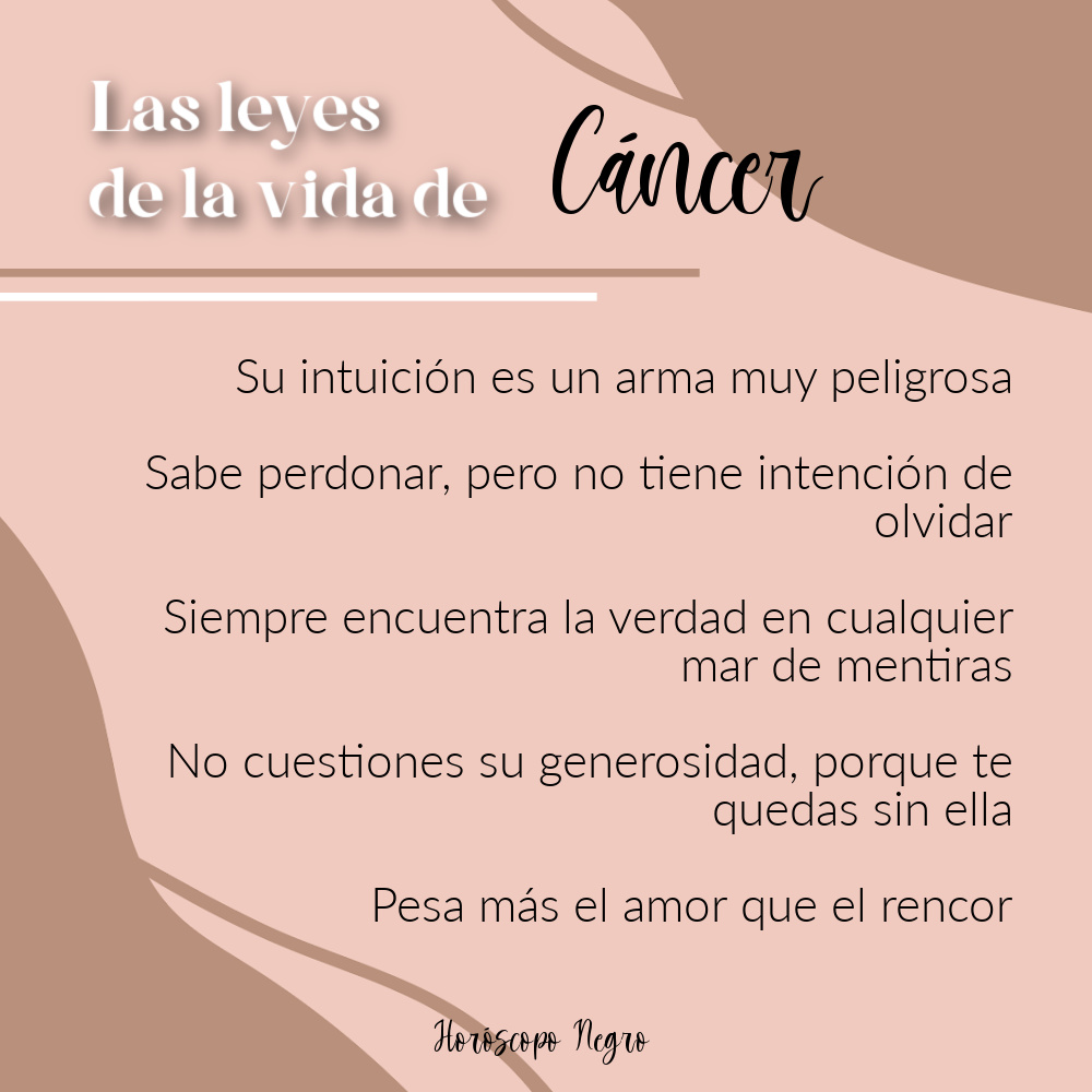 cancer_hn's tweet photo. Las leyes de la vida de #Cancer ✨🔮✨ #horoscoponegro https://t.co/Q0HtraI18j