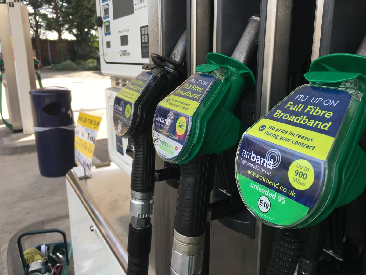 UKAirband's tweet photo. You'll see us in garages across the UK this week, so if you're waiting for a sign to switch providers and save on your #broadband... this. is. it. 👇

@t4local #pumpadvertising #broadband #fttp #switch #isp #devon #shropshire #cheshire #ukbroadband @Tesco  @Morrisons @sainsburys https://t.co/lE2cgvgpBK