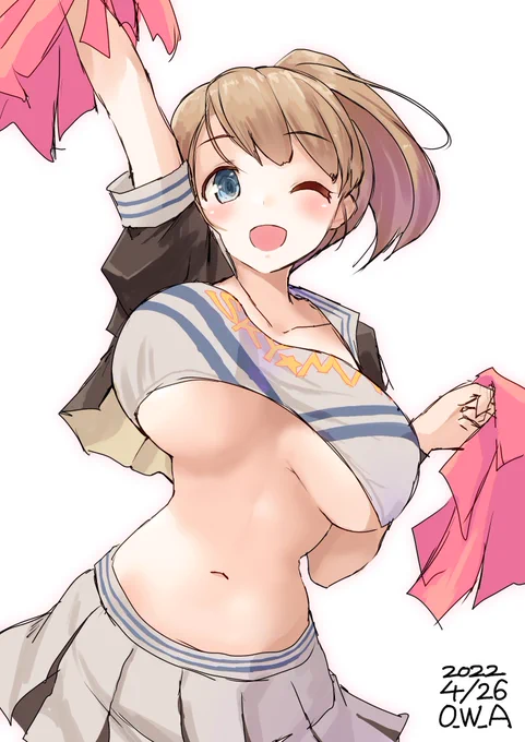 チアガールイントレピッド

#艦これ版深夜の真剣お絵描き60分一本勝負
#艦これ版真剣お絵描き60分一本勝負_20220426 