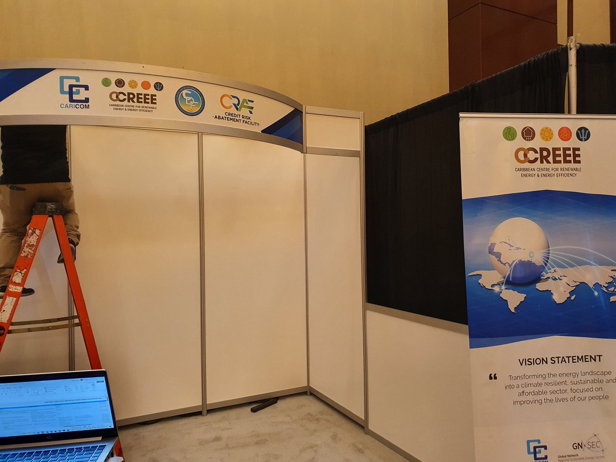 CCREEE_GNSEC's tweet photo. We're getting ready for #CREF2022! If you'll be here, come see us in the exhibition hall!

Lots of giveaways to be had! https://t.co/2oFkUJj1Vm