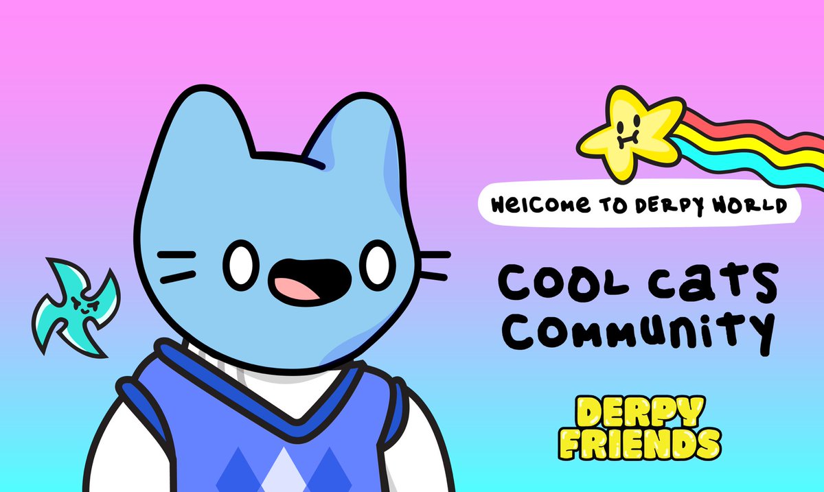 DownBadDerpys's tweet photo. We’re giving away 30 WL spots to our Cool Cats friends! 🐈 

⚡️-Comment your Cool Cat!
🐱 -Retweet + Follow

Good luck cats and welcome to Derpy World!

#NFTGiveaway #NFTdrop #NFTWhitelist #nfts https://t.co/YoveiSiTF9