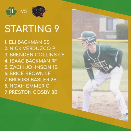 HCPBaseball's tweet photo. Irish will play one game today vs. Parchment at Hackett. DH will be played at Parchment on Thursday, which promises to be a warmer day. @nickverduzco1 gets the start on the hill today. https://t.co/nOlDCH0yR3