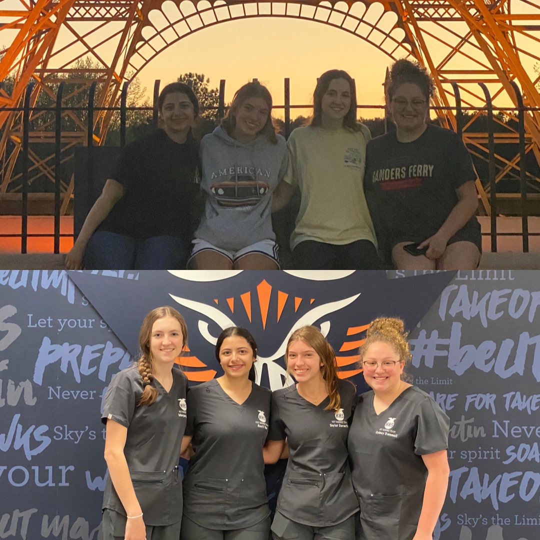 Congratulations to the Vet Science team who not only placed 1st in the district, 4th in the region &amp; made it to the the top 10 in the state on the day of prom, but also spent the night in Paris and got to see the Eiffel Tower at night! Way to go Morgan, Hasti, Taylor &amp; Sydney!