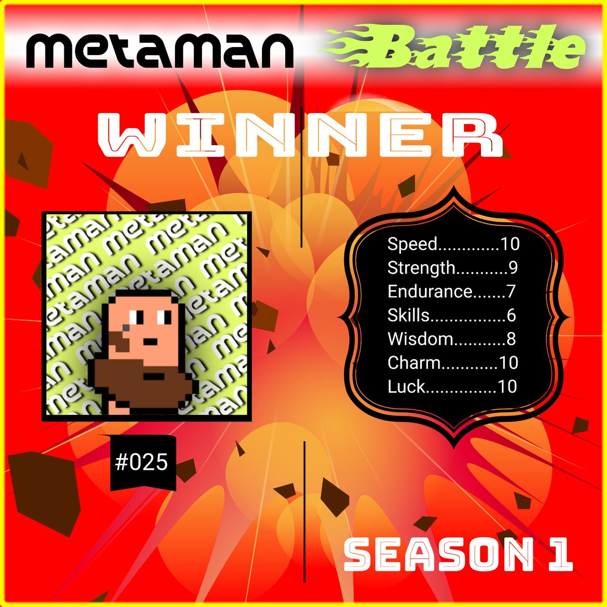 NFTBlueMonkey's tweet photo. This boy is the first #MetaMan Battle Winner Season One. Owned by @calado_morais
He will be your worst enemy in Season Two.🤘🔥
#CoolStats
#avax #Avalanche #ZooKeeper #OpenZoo #nftcollector #Wanchain #NFTGame #nftart #NFTCommumity #NFTshill $ZOO @ZooEcosystem $WAN #NFTCollection https://t.co/Kru384aW6P