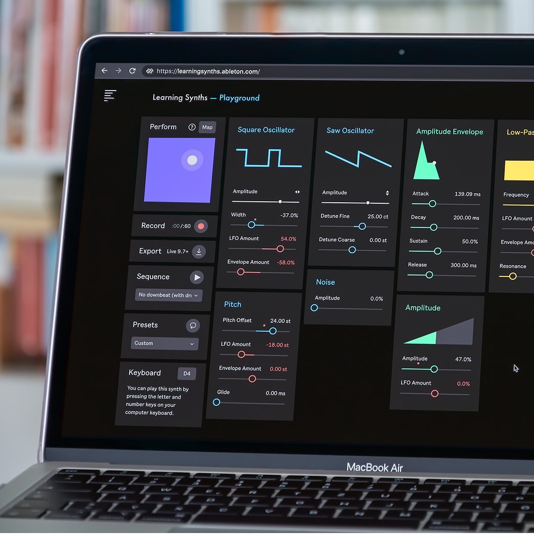 cdmblogs's tweet photo. Ableton's free Learning Synths site now exports, records, and adds more exploration https://t.co/SFjjRtth9K @Ableton https://t.co/HbFvBLbjUl