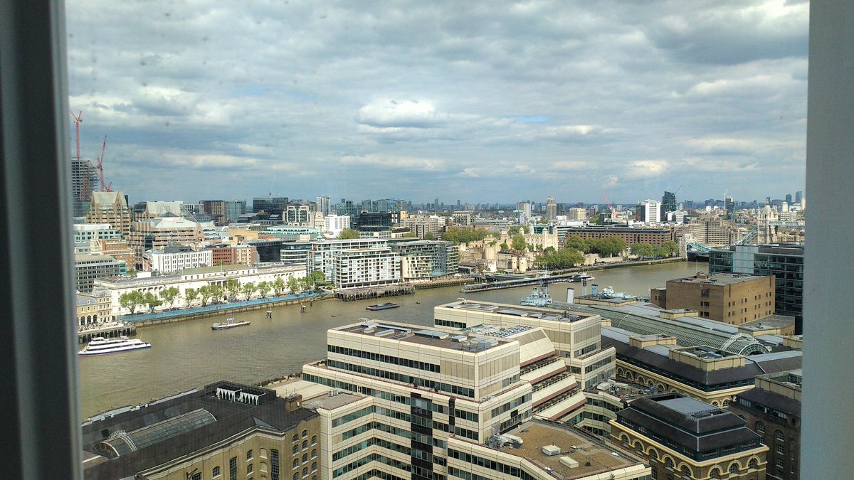 About to go live on the launch day of Talk TV to talk about the youtube influencer's deliberate plane crash. Great view from their office next to London Bridge station.