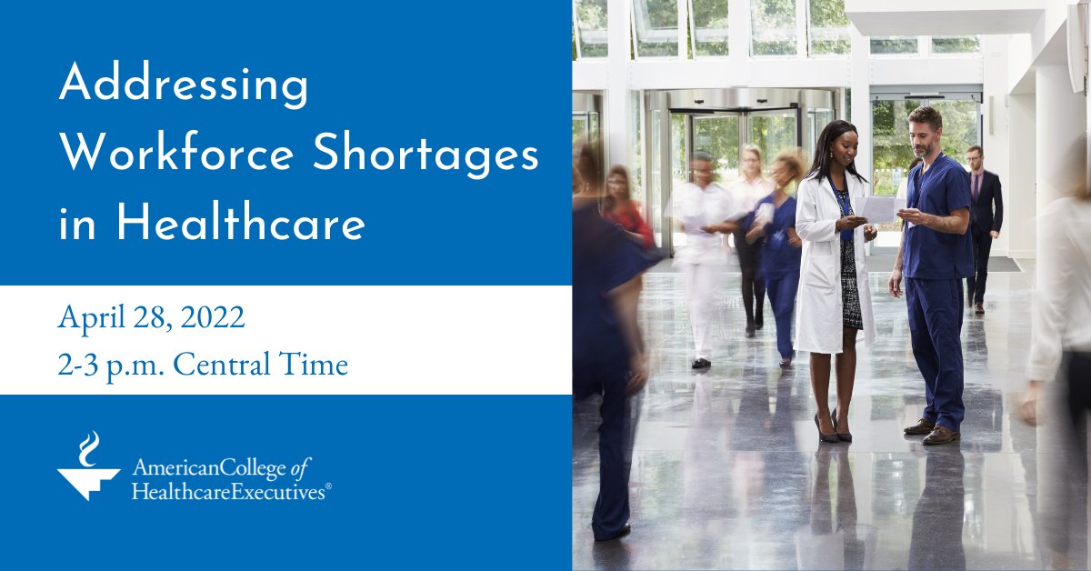 Looking for strategies to attract and retain top #healthcare talent? Join our free webinar on April 28, 2-3 p.m. CT, supported by <a href="/QuestDX/">Quest Diagnostics</a> , for a discussion on how to combat the “Great Resignation” and address #workforce shortages. Sign up here: bit.ly/3EJUNFF