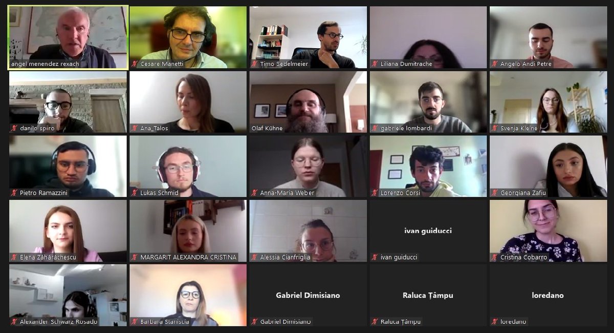 cx66rm's tweet photo. #Now @Civis_EU Hub 4 #EuFood project kick off meeting!!!
More than 50 Students and professors from @uni_tue @UAM_Madrid @UNIBUC @SapienzaRoma online to discuss as work thogheter for the next months on #foodscape https://t.co/R0OLnDGTBY
