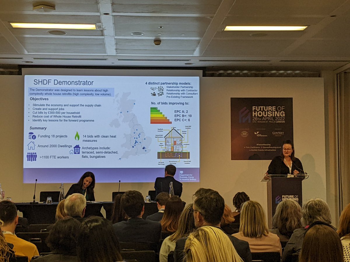 FoH_Conference's tweet photo. Wonderful session with Mia Jeannot from @beisgovuk about the housing decarbonisation fund. #Housing22 #decarbonisation #housing https://t.co/5kt26yck5n