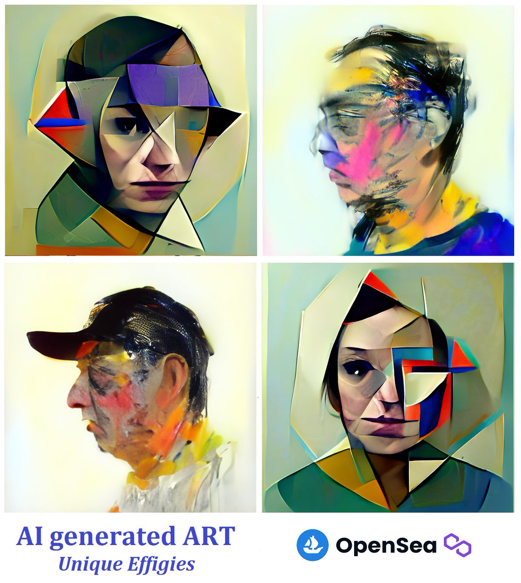 zerosequenceNFT's tweet photo. @hazyartworks How a word can change an image so much, the items below were made using a selfie and a word, the AI does the rest. You are witnessing the dawn of AI in arts, want to be a part of that? Check out more at https://t.co/3EmkHQf5Vn https://t.co/8cHbeBMM9k