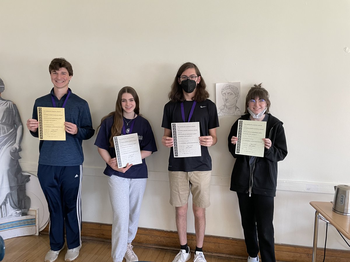RSDWorldLang's tweet photo. @RamseyHSNJ students earned diplomas &amp;medals from the American Classical League:Hannah Toves &amp;Ryan Ledlow(silver),Gavin Lyle &amp;Paul Rostkowski(magna cum laude),Alexandra Rossi(cum laude). Photo:Jakob Haas(gold),Kate Felber &amp;Max Bowles(silver),Tara Bourle(magna cum laude).Congrats! https://t.co/RSQwKWWq6q