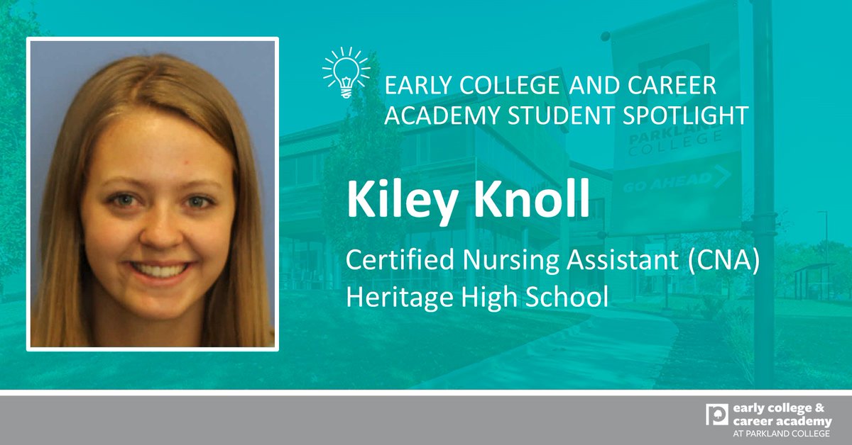 ECCA (@ecca_efe) on Twitter photo Kiley Knoll is a senior at <a href="/HeritageHighIL/">Heritage High School</a> and will soon be completing the CNA program. She has enjoyed meeting the amazing CNA instructors and making new friends. She has been involved in NHS, Student Council, Yearbook, FFA, FCCLA, Volleyball, and Cheer. Best of luck, Kiley! Kiley Knoll is a senior at <a href="/HeritageHighIL/">Heritage High School</a> and will soon be completing the CNA program. She has enjoyed meeting the amazing CNA instructors and making new friends. She has been involved in NHS, Student Council, Yearbook, FFA, FCCLA, Volleyball, and Cheer. Best of luck, Kiley!