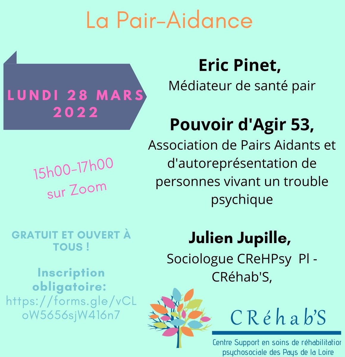 En replay sur la chaine du CReHPsy Pays de la Loire
youtu.be/G0FiN7eTvwM
#pairaidance #mediateursantépair #msp #troublespsychiques