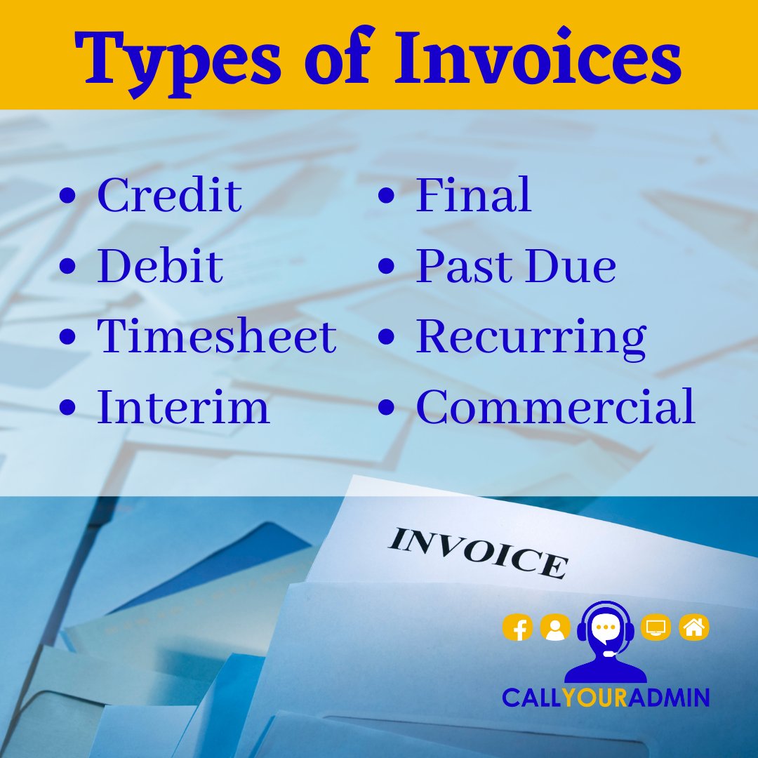 CallShona's tweet photo. Did you know that there are different ways you can financially bill your clients? Take a look at these invoice types, and discover which one works best for your business relationships. #invoices#payments#credit#debit #smallbusiness#entrepreneurs#CYA https://t.co/xd6po8b76f