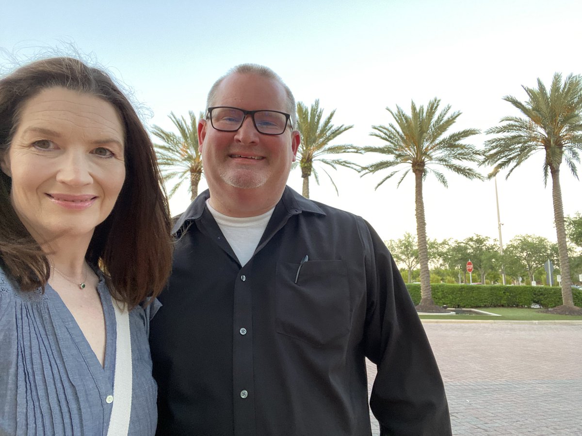 .<a href="/tamie_ross/">Tamie Ross</a> and me in Florida. I’m working. She and our daughter are headed to Harry Potter World.