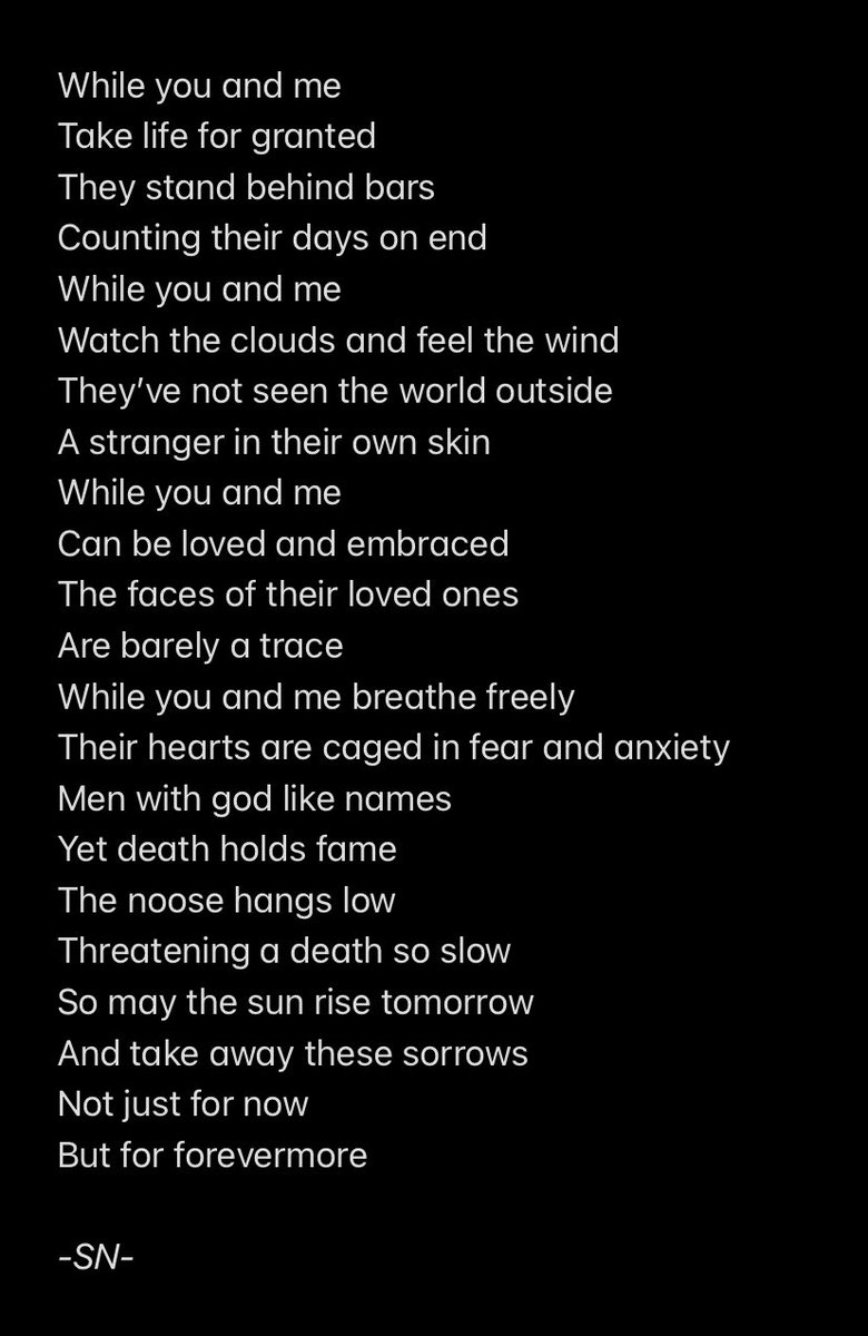 For Nagaen’s family they will not want tonight to end, they will not want to see the sun rise across the horizon. They will be losing a son, we will be losing a Malaysian #SaveNagaenthran