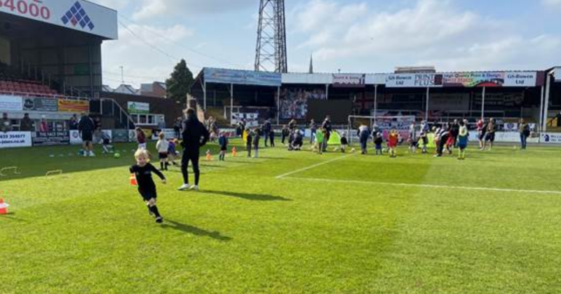 HerefordFC's tweet photo. COMMUNITY | Hereford FC welcomed the staff and players of @FirstStepFooty to Edgar Street for a First Step Footy Fun Day ⚽️ 

Click below to read more! 👇

#COYW | #Community