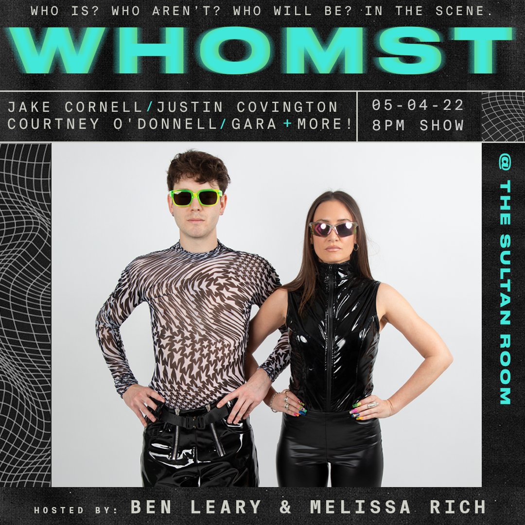 benlearyy's tweet photo. get on the list (buy tickets) for the comedy show that answers all the important questions: who is? who aren't? who will be? in the scene. next wednesday!
ft: @melissa_rich_  @JakeWCornell  @thisiscourtnay @JCov1 + more
https://t.co/GXKH9cOexy https://t.co/c5mRKeLHM1