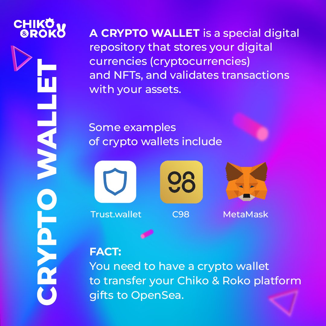 rtoysapp's tweet photo. Hey, it's Chiko and Roko here!

Our post today is about Crypto Wallet 📲.
Read the slides!

Which crypto wallet do you use?

#chikoroko_aboutnft https://t.co/sR6bjCRtgh