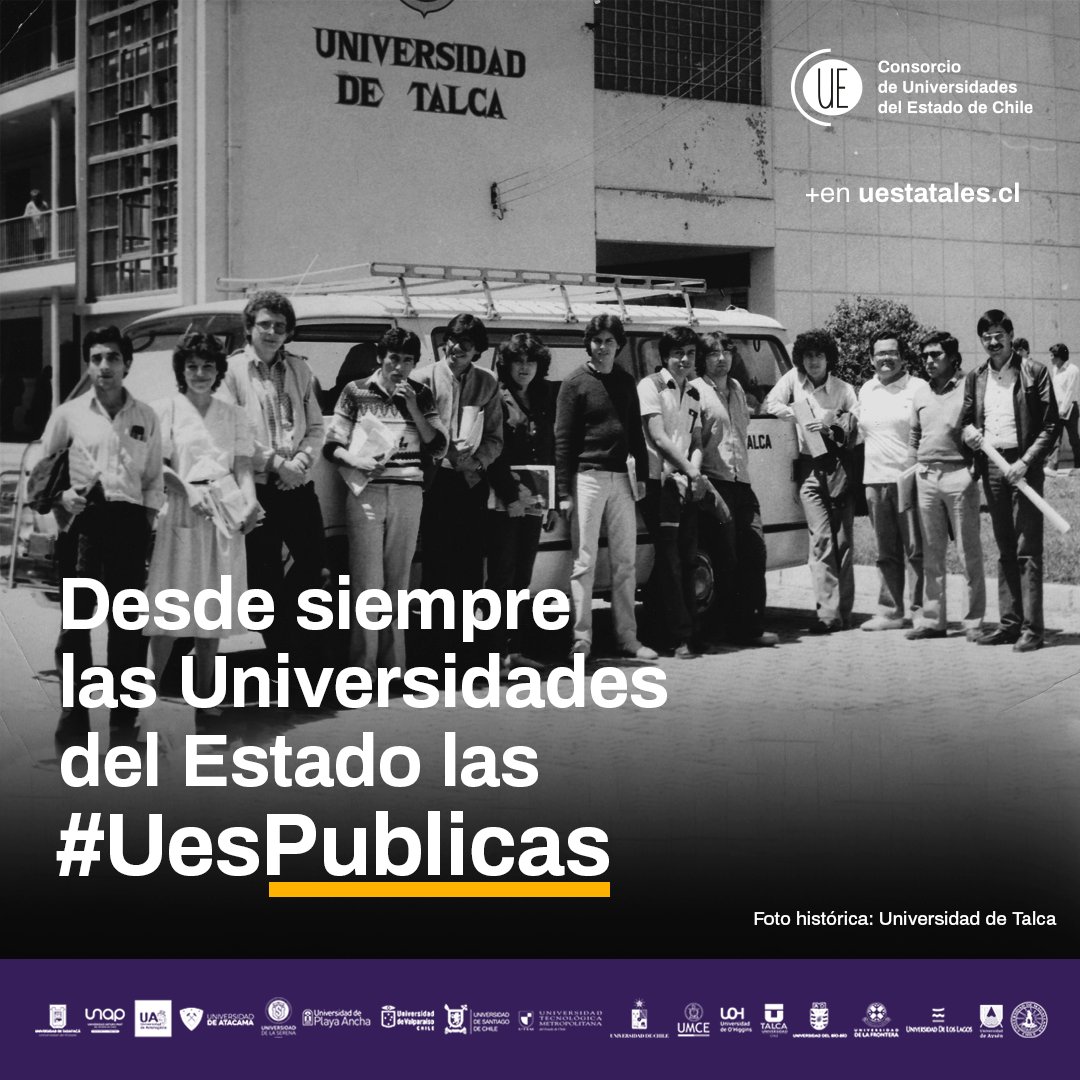 ✳️ La #UTalca es una universidad estatal, por lo tanto es una de las #UesPúblicas!! Desde su inicio como parte del plantel estatal, nos hemos caracterizado por la búsqueda de diversidad y un permanente compromiso con ayudar al desarrollo del país 💡

<a href="/uestatales/">Consorcio de Universidades del Estado de Chile</a>