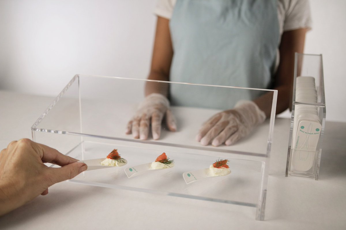 EcoTensil's tweet photo. Come by #GSFShow booth # 1409 / Besics in 🇨🇦 today for an #EcoTaster Trial Kit for food sampling at @CFIGFCEI &amp; beyond.  
EcoTasters are compostable #plasticfreespoons made from FSC-certified paperboard. 
🌱 ♻️ Take a bite out of #plasticwaste  #papercutlery
#GSFShow22
#EcoTensil https://t.co/hhl0jWUlnU