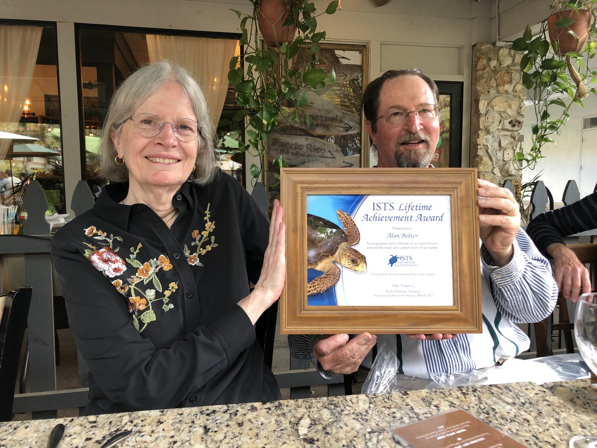 During the 40th International Sea Turtle Symposium (ISTS) Alan Bolten was posthumously awarded the ISTS Lifetime Achievement Award, which honors an individual who has had a significant impact on sea turtle biology and conservation through the course of their career. @UFBiology