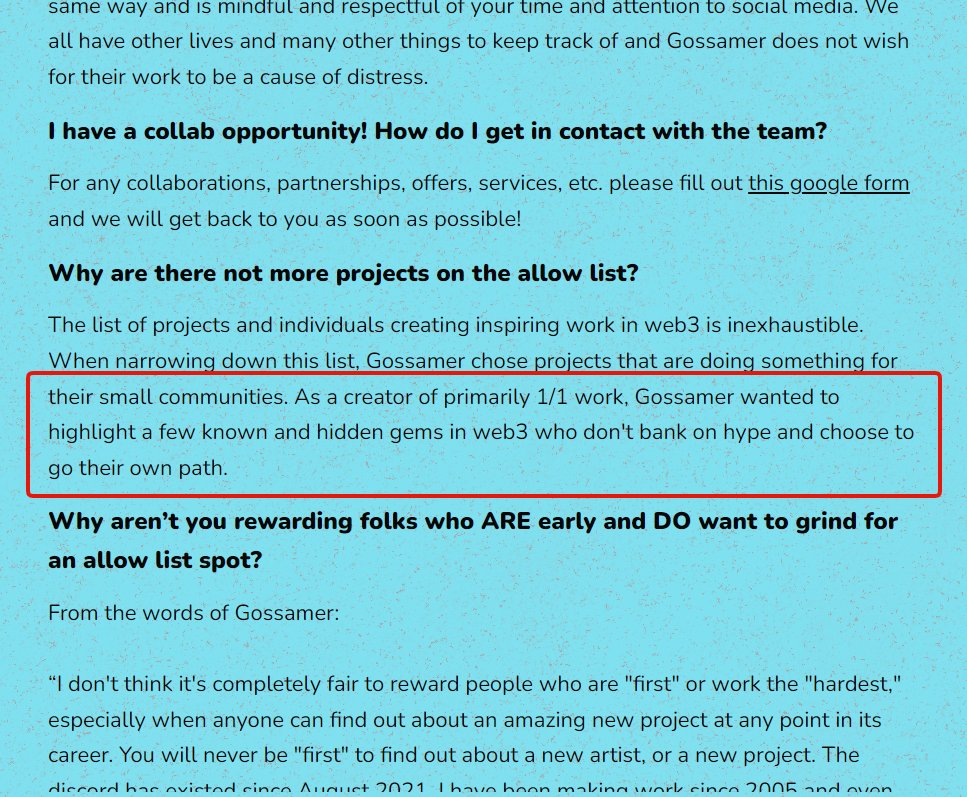MarkTheHabibi's tweet photo. Honored to be one of 8 allow list projects on @tigerbobNFT. But more honored by these words from @grelysian.

"As a creator of primarily 1/1 work. Gossamer wanted to highlight a few known and hidden gems in web3 who don't bank on hype and choose to go their own path." https://t.co/H6yC2YD39H